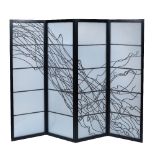 Chinks Vere Grylls (British, Contemporary) Four fold white/clear glass screen, 1979 Framed in