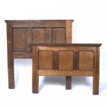 Gordon Russell (1892-1980) for Russell & Sons oak single bed headboard and footboard headboard bears