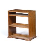 Attributed to Heals small floor standing bookcase, limed oak 46cm wide x 53cm high x 28cm deep
