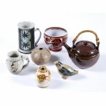 Collection of studio ceramics and pottery consisting of: Edgar Campden for Aldermaston Pottery