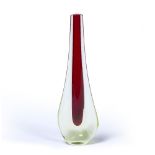 Attributed to Galliano Ferro (Italian, 20th Century) for Murano red glass teardrop vase unsigned