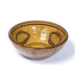 Michael Cardew (1901-1983) for Winchcombe Pottery slip glazed bowl impressed seal mark 24.5cm wide
