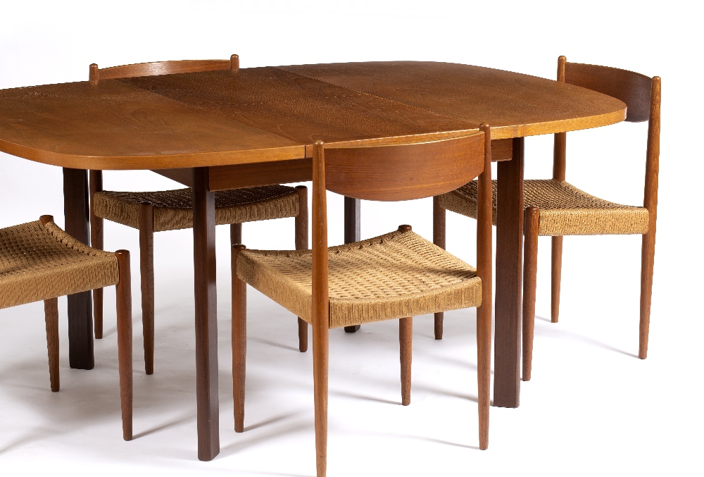 G-plan teak extending dining table and four chairs, mid/late 20th Century 158cm x 73cm x 103cm - Image 6 of 6