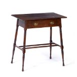 Manner of Edward William Godwin (1833-1886) Arts & Crafts occasional table, mahogany 67cm x 69cm x