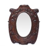 Aesthetic movement carved mirror 57cm across