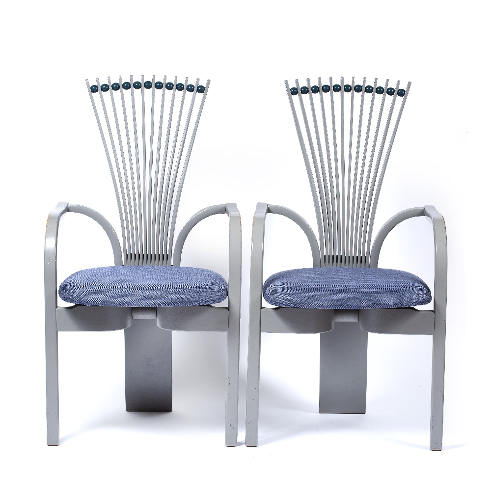 Torstein Nilsen for Westnofa pair of 'Totem' chairs, Norwegian, 1980's 100cm high (2) - Image 2 of 2