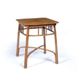 Gustav Siegel for Jacob & Josef Kohn bentwood table, with paper label to the underside 50cm x 58cm