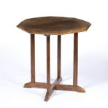 Cotswold School occasional table, oak 52cm wide x 52cm high