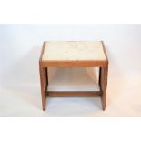 Heals stool, with drop in seat, oak 48cm wide x 44cm high x 36cm deep
