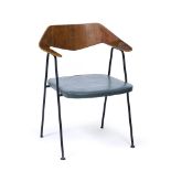 Robin Day (1915-2010) for Hille 675 armchair with plywood back label to underside 77cm high