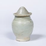 Qingbai vase and cover Chinese, Song Dynasty (960-1279) of ovoid form 13.5cm high