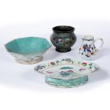 Small group of pieces Chinese including an Imari export cream jug, circa 1800 9.5cm a Straits