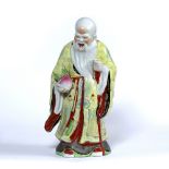 Model of Shou Lao Chinese,19th Century the standing figure Lao Tsze holding a peach of longevity
