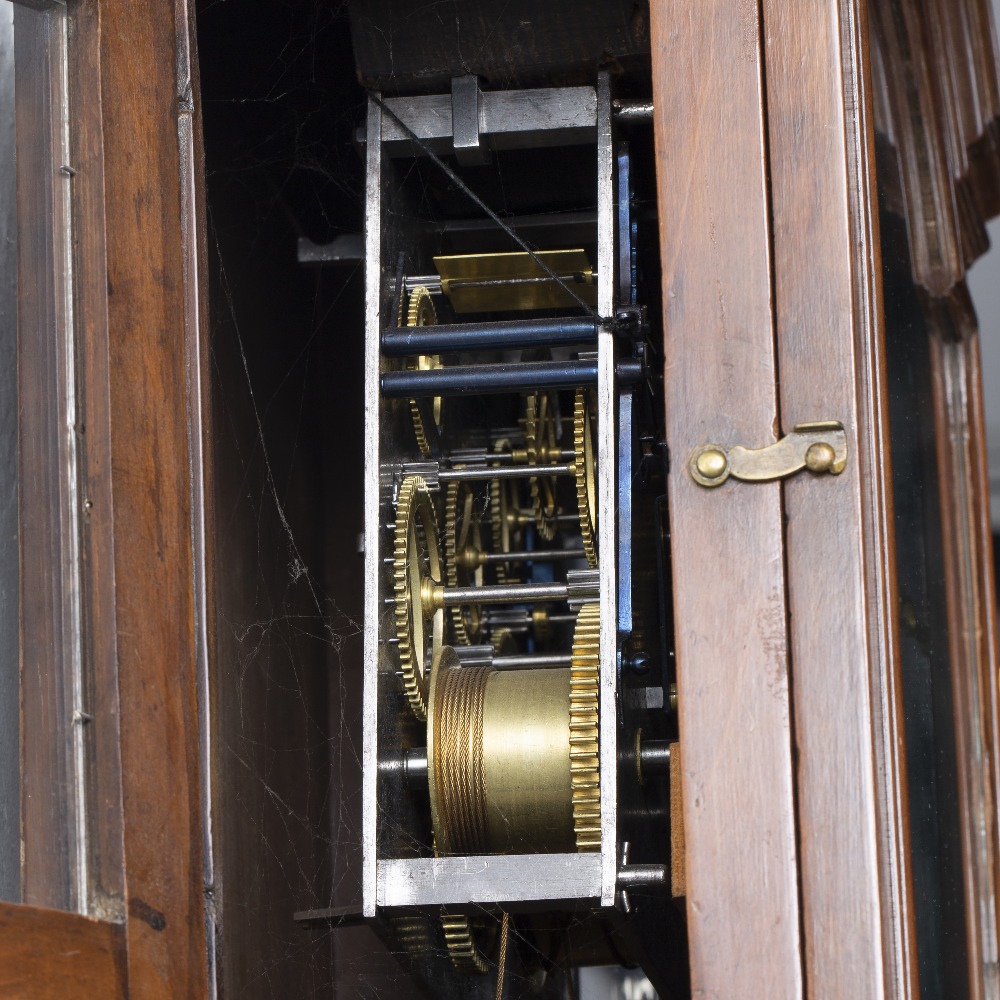 Swiss Comtoise Morbier longcase clock 19th Century, with convex Roman numerals to the dial with - Image 3 of 3