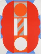 Kumi Sugai (1919-1996) 'Untitled' serigraph in colour, stamped lower right 65cm x 50cm