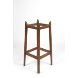 Arts and Crafts stick or umbrella stand, oak 52cm x 38cm