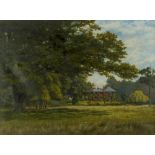 R. Warren. Warren (British, 19th/20th Century) 'View of the house' oil on canvas, signed and dated