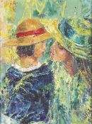 Bettina Caro (b.1955) 'Untitled' oil on panel, unsigned 39cm x 29cm