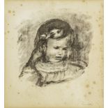 Pierre-Auguste Renoir (1841-1919) 'Claude Renoir, La tete baisee' print 26cm x 24cm