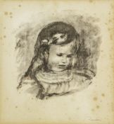 Pierre-Auguste Renoir (1841-1919) 'Claude Renoir, La tete baisee' print 26cm x 24cm