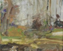 Christopher Johnson (b. 1961) 'Untitled' oil on panel, signed lower right 39.5cm high x 49cm wide