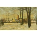 David Schulman (1881-1966) 'The Brink at Laren' oil on canvas, signed lower left 44.5cm x 69.5cm