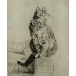 Pat Schaverien (British, 20th Century School) 'P. E XI' etching, numbered 11/40, signed in pencil