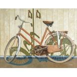 Henk Van Zanten (b.1940) 'Ladies bicycle' oil on canvas, signed lower right 80cm x 100cm