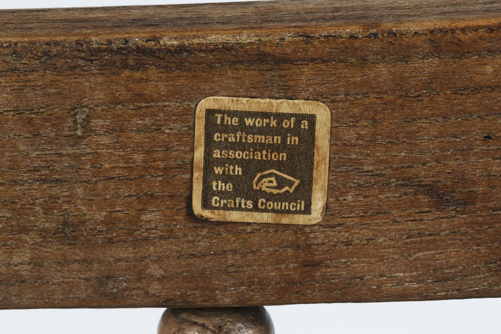 Arts and Crafts armchair, ash and elm 92cm high overall Provenance: Label to reverse of the chair - Image 4 of 4