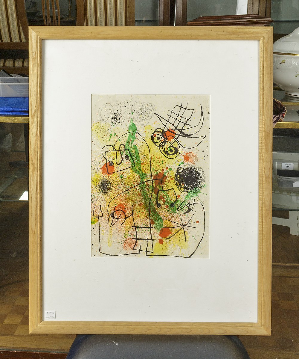 Joan Miro (1893-1983) 'Itineraire' print, page from a book 38cm x 28cm - Image 2 of 3