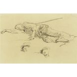 French 20th Century School 'Untitled' pencil sketch, unsigned 15cm x 22.5cm