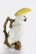 Brownfield Majolica novelty jug modelled as a Cockatoo, late 19th Century, impressed marks to the