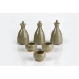 Geoffrey Whiting (1919-1988) six piece cruet set, with impressed seal marks tallest measures 12cm