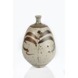Derek Clarkson (b.1928) vase, with decorative brushwork motifs, seal mark to foot of vase and