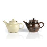 Ray Finch (1914-2012) for Winchcombe Pottery two teapots, one with and iron glaze and combed