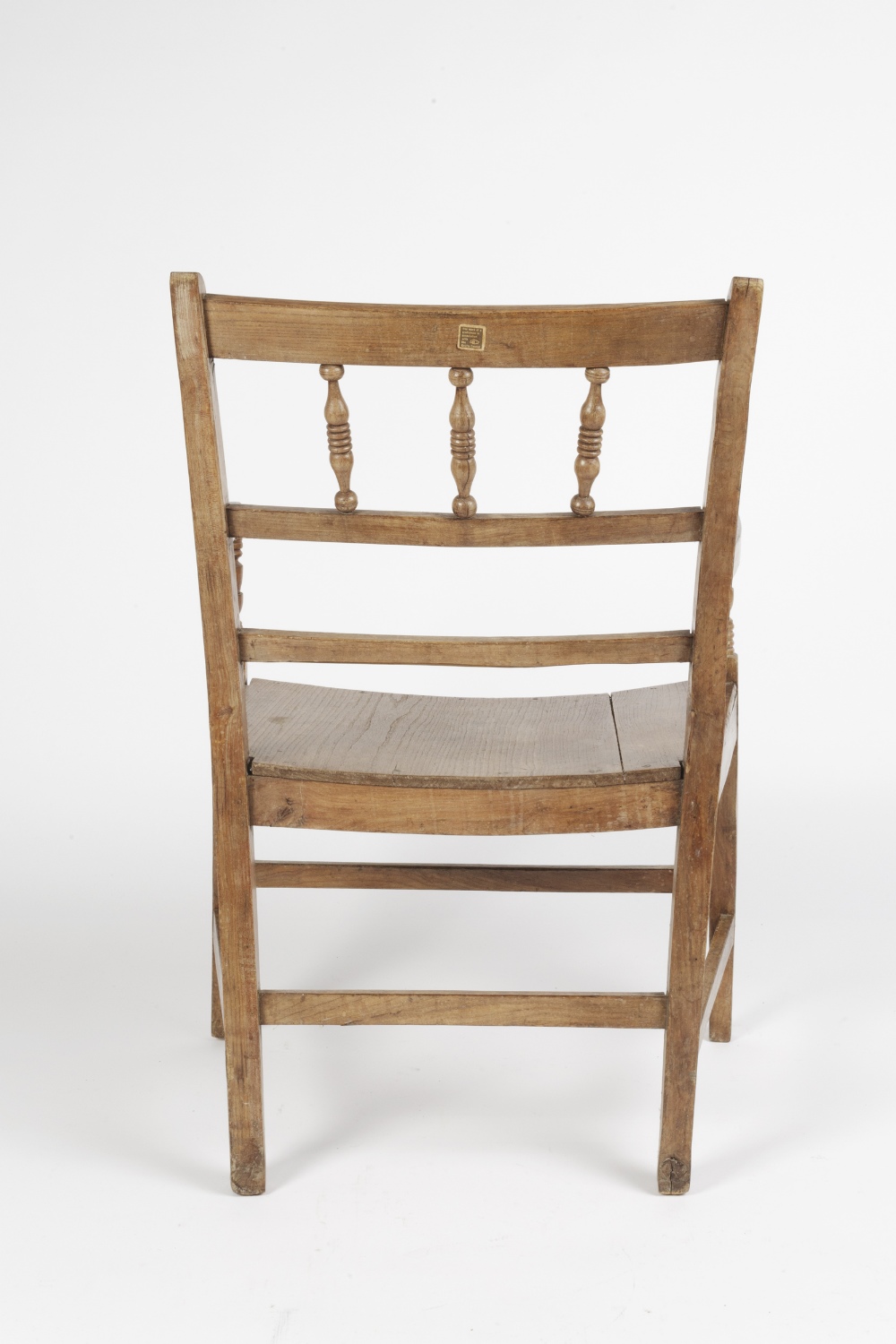 Arts and Crafts armchair, ash and elm 92cm high overall Provenance: Label to reverse of the chair - Image 3 of 4