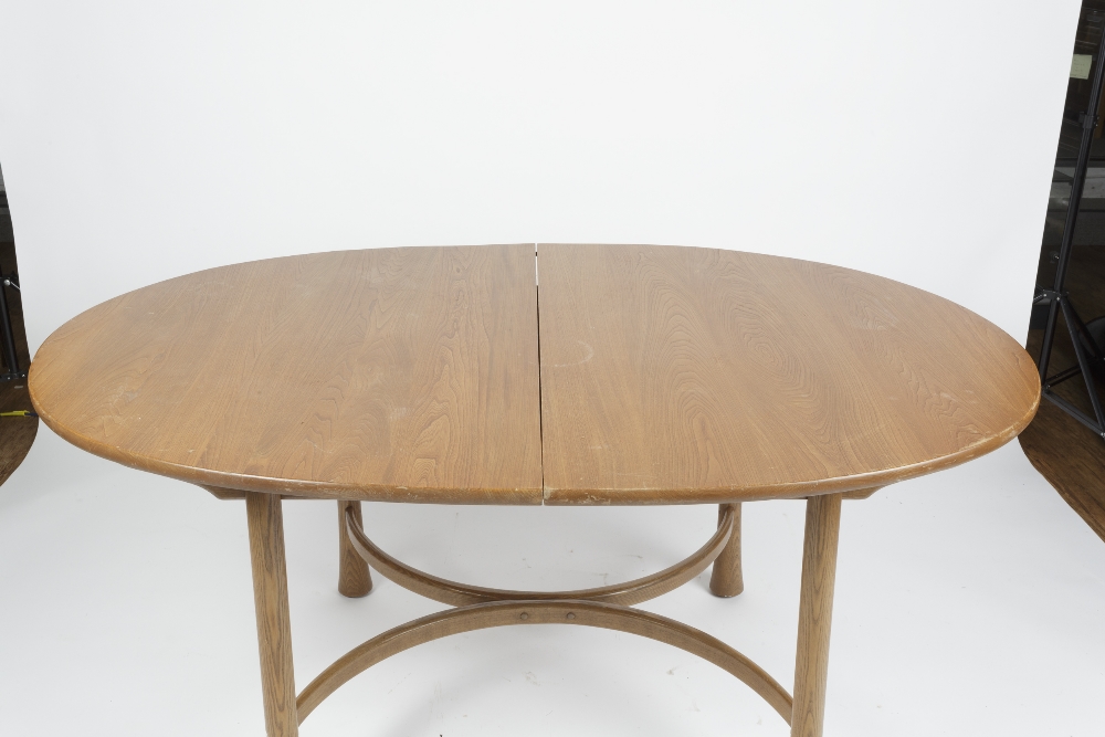 Ercol Saville dining table and six chairs in the 'Darker Golden Dawn' finish (matched set) chairs - Image 3 of 7