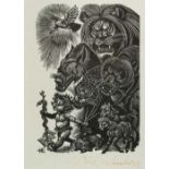 Fritz Eichenberg (1901-1990) '7432' woodblock print, signed lower right 17cm x 12cm Provenance: With