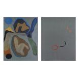 Stephen Kissel (American, 1938-2015) two abstract studies acrylic on paper, unsigned each measures