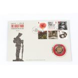Royal Mail Centenary of World War One gold proof coin cover dated 2018, £2 coin with certificate