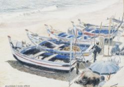 Nogueira (Portugal, Contemporary) 'Algrave, Olhos D'Agua' sketch 18cm x 26cm