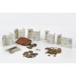 Collection of coins to include: Middle Eastern brass coins, GB pre-decimal coinage, pennies,