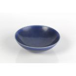Palshus Pottery of Denmark blue bowl, incised to the base 'PLS 1124' 14cm across