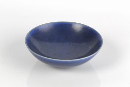Palshus Pottery of Denmark blue bowl, incised to the base 'PLS 1124' 14cm across