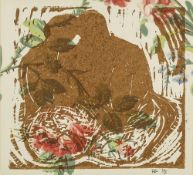 Hugo Guinness (British, Contemporary) 'Untitled' pair of block prints, both signed with initials and