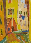 Christopher Johnson (b.1961) 'Near San Zaccharia, Venice' mixed media on paper, signed and dated