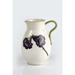 Wemyss pottery jug, decorated with Canterbury Bells, impressed mark to base 19cm high
