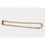 Victorian watch chain 9ct rose gold, 20g approx overall