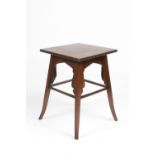 After Edward William Godwin (1833 - 1886) jardiniere stand or small table, mahogany 37cm x 48cm