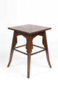 After Edward William Godwin (1833 - 1886) jardiniere stand or small table, mahogany 37cm x 48cm